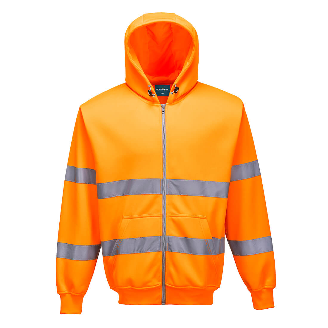 B305_arancio B305 - FELPA CON CAPPUCCIO A/V - immagine 1